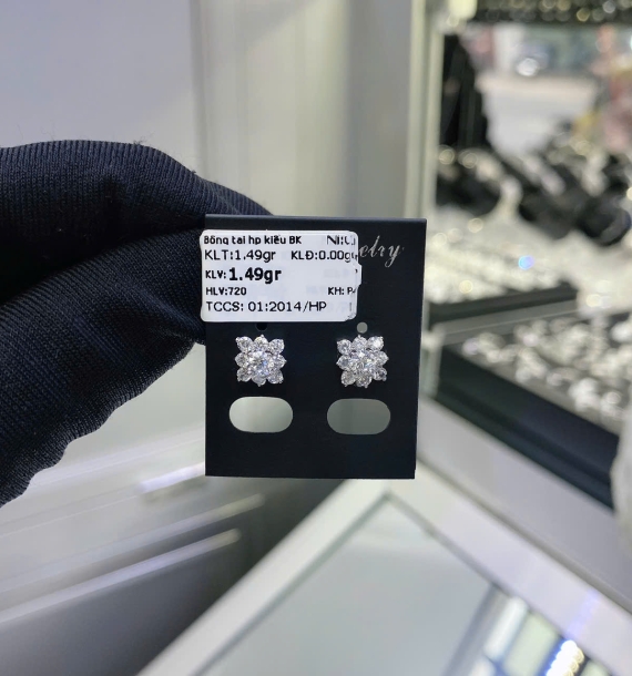 Bông Tai Bạch Kim VT750 VT37