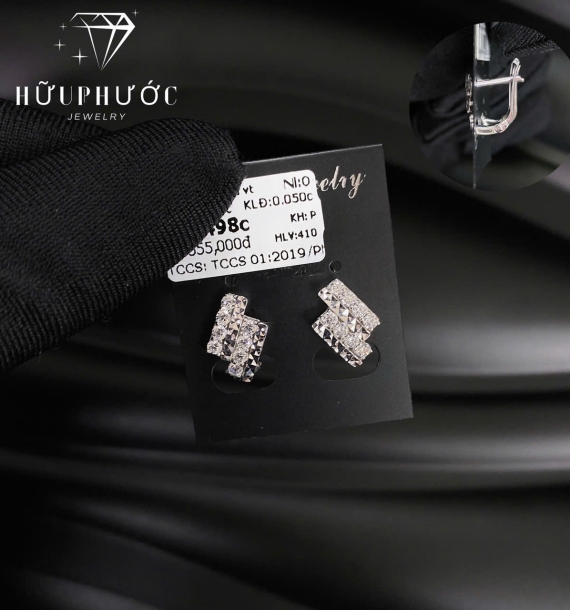 Bông Tai Vàng Trắng VT416 VT51