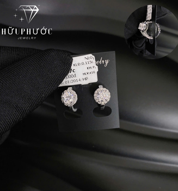 Bông Tai Vàng Trắng VT416 VT85