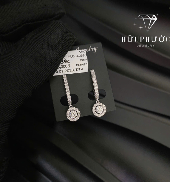 Bông Tai Vàng Trắng VT416 VT12