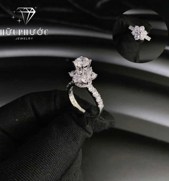 Nhẫn Nữ Vàng Trắng VT416 VT78