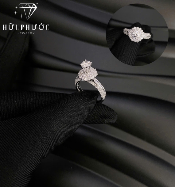 Nhẫn Nữ Vàng Trắng VT416 VT43